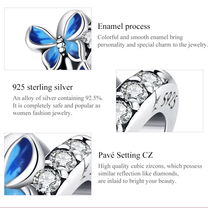 (image pour) Charm Style PANDORA Papillons volants - SCC1731 - Afficher 7