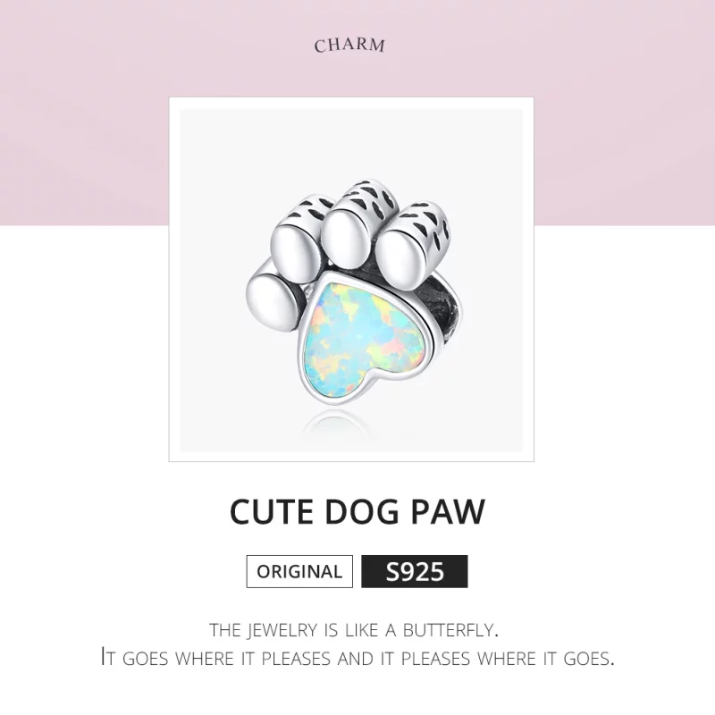 (image pour) Charm Style PANDORA Patte de chien mignon - SCC1676 - Afficher 6