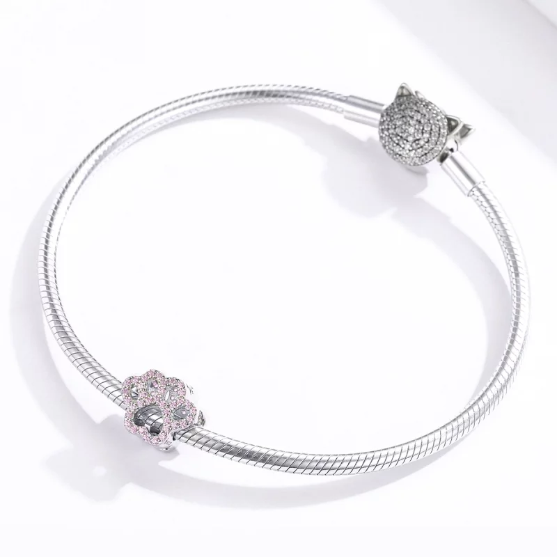 (image pour) Charm Style PANDORA Patte rose - BSC164 - Afficher 3