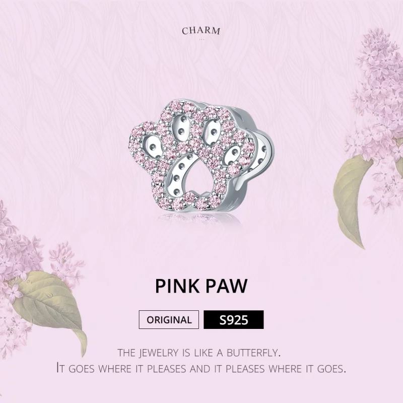 (image pour) Charm Style PANDORA Patte rose - BSC164 - Afficher 6