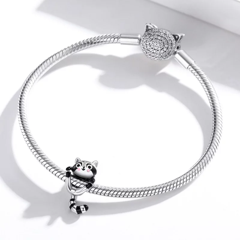 (image pour) Charm Style PANDORA Petit Raton Laveur - BSC403 - Afficher 3
