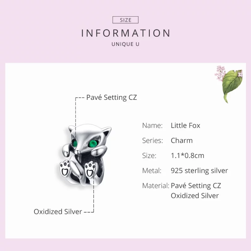 (image pour) Charm Style PANDORA Petit renard - SCC1290 - Afficher 2