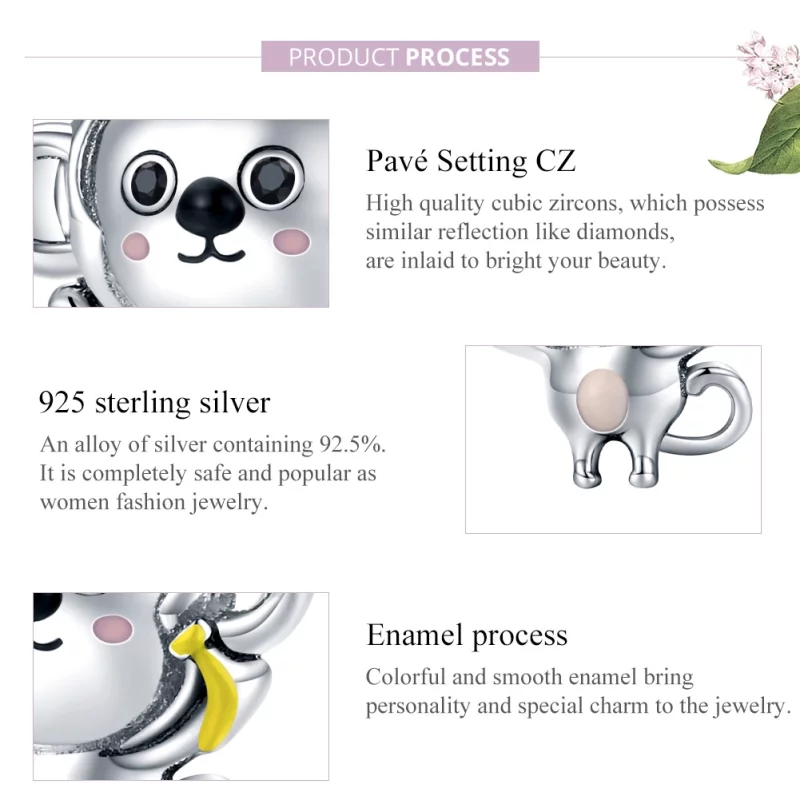 (image pour) Charm Style PANDORA Petit singe - SCC1575 - Afficher 8