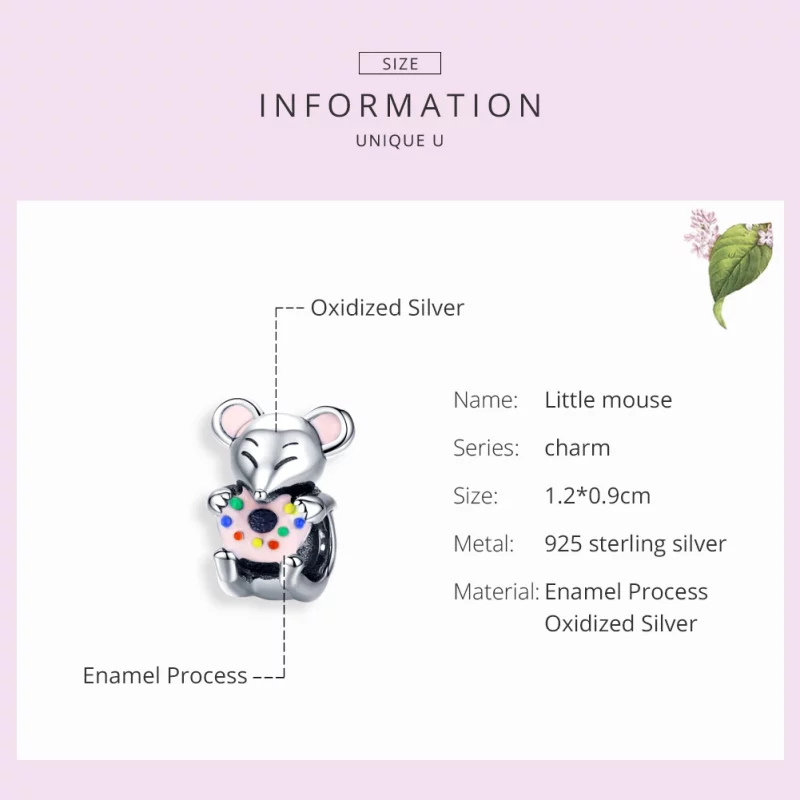 (image pour) Charm Style PANDORA Petite souris - SCC1318 - Afficher 4