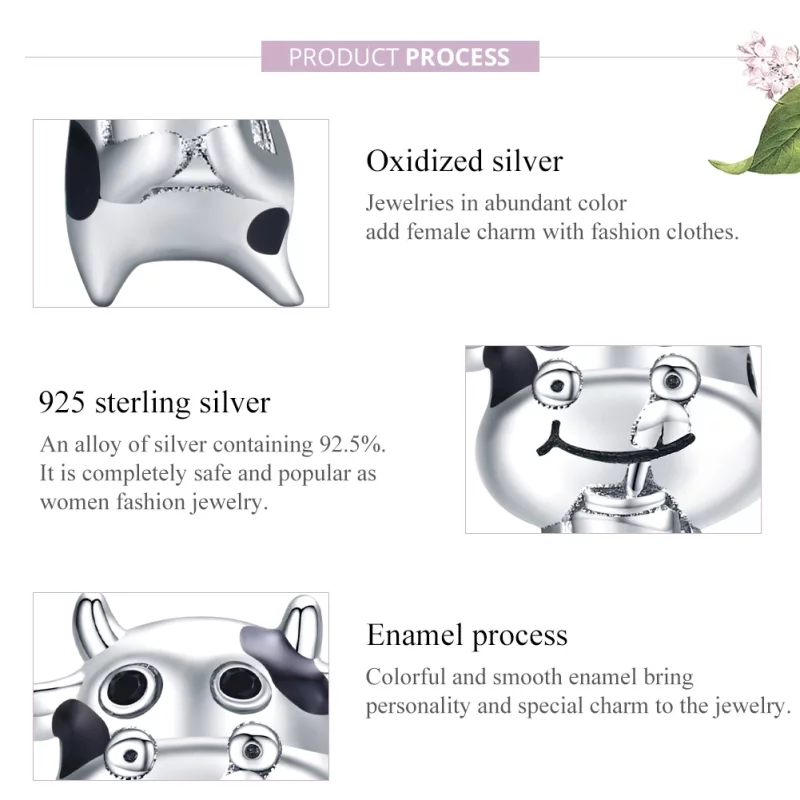 (image pour) Charm Style PANDORA Petite vache - SCC1574 - Afficher 8
