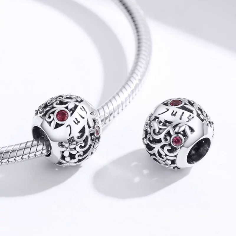 (image pour) Charm Style PANDORA Pierre de naissance de grenat de juillet - SCC1385-7 - Afficher 2