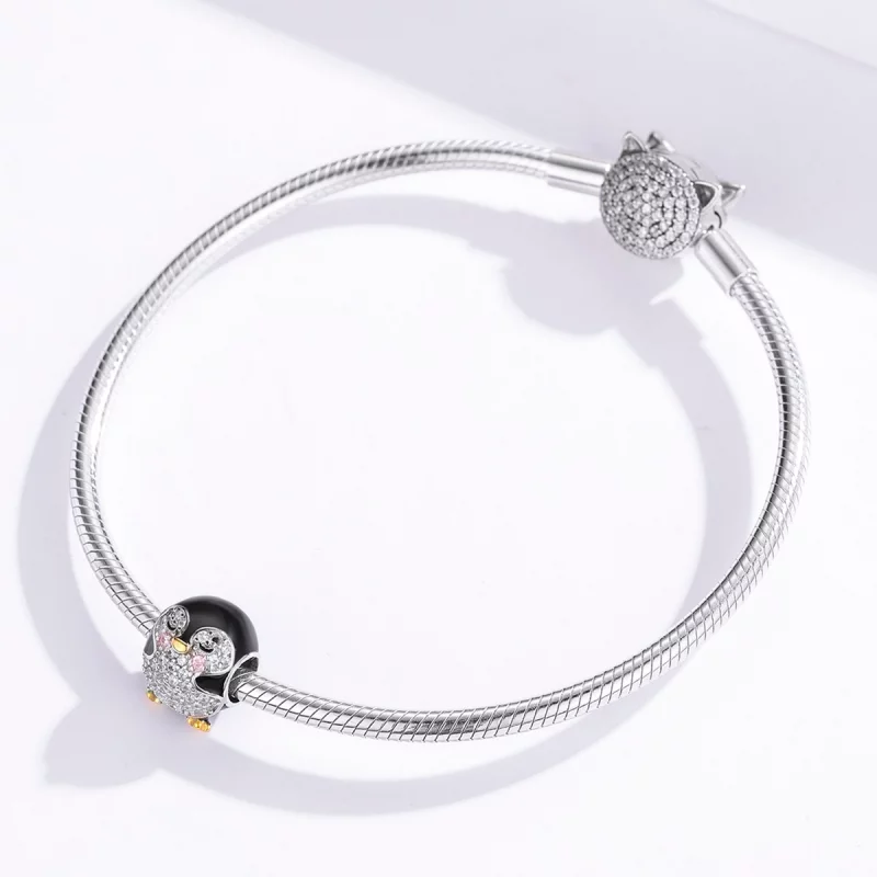 (image pour) Charm Style PANDORA pingouin Bicolore - BSC126 - Afficher 3