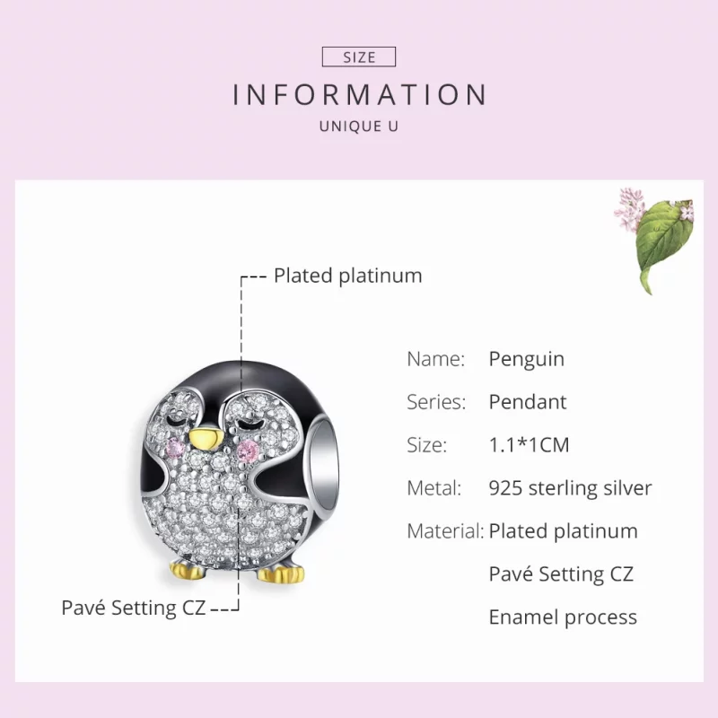 (image pour) Charm Style PANDORA pingouin Bicolore - BSC126 - Afficher 6
