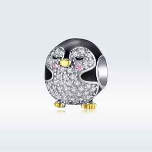 (image pour) Charm Style PANDORA pingouin Bicolore - BSC126