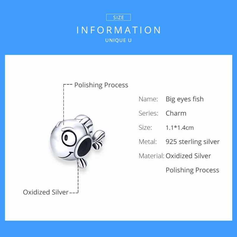 (image pour) Charm Style PANDORA Poisson aux grands yeux - SCC1477 - Afficher 6