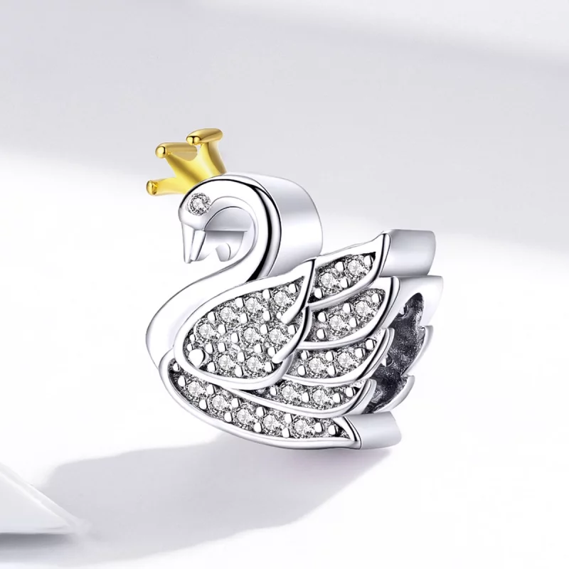(image pour) Charm Style PANDORA Princesse Swan Bicolore - SCC1343 - Afficher 2