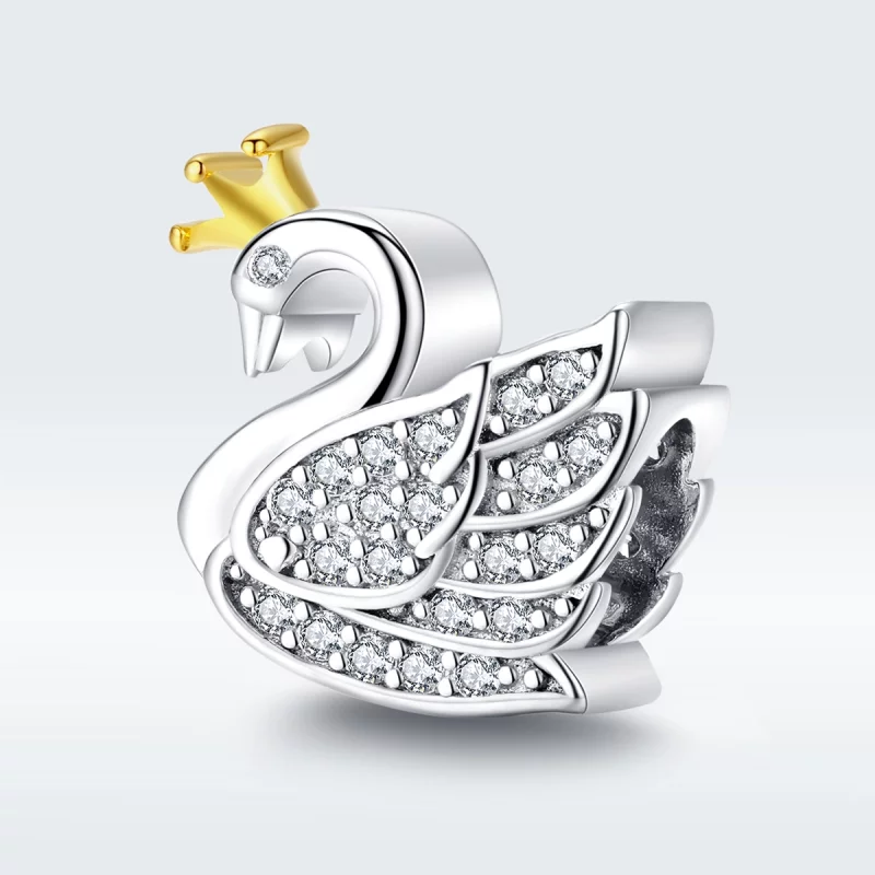 (image pour) Charm Style PANDORA Princesse Swan Bicolore - SCC1343 - Afficher 5