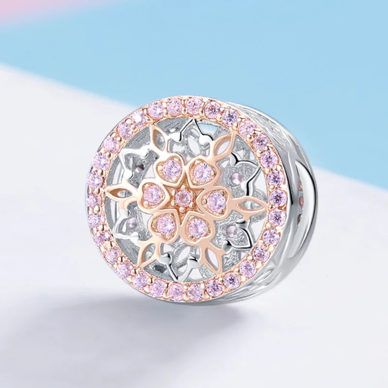 (image pour) Charm Style PANDORA Punaise des fleurs Bicolore - SCC923 - Afficher 2