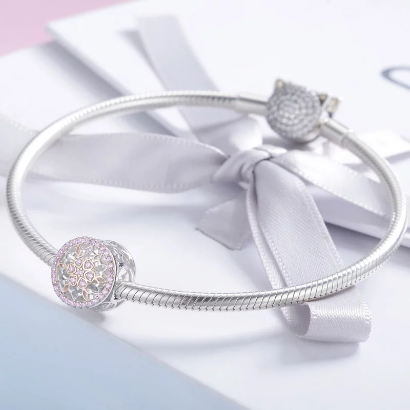 (image pour) Charm Style PANDORA Punaise des fleurs Bicolore - SCC923 - Afficher 3