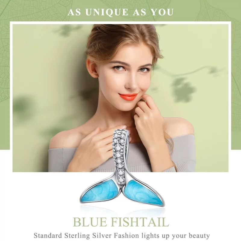 (image pour) Charm Style PANDORA Queue de poisson bleu - SCC1067 - Afficher 2