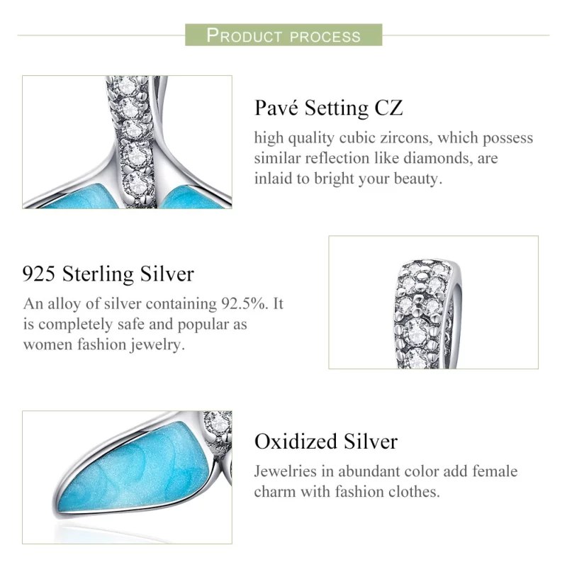 (image pour) Charm Style PANDORA Queue de poisson bleu - SCC1067 - Afficher 5