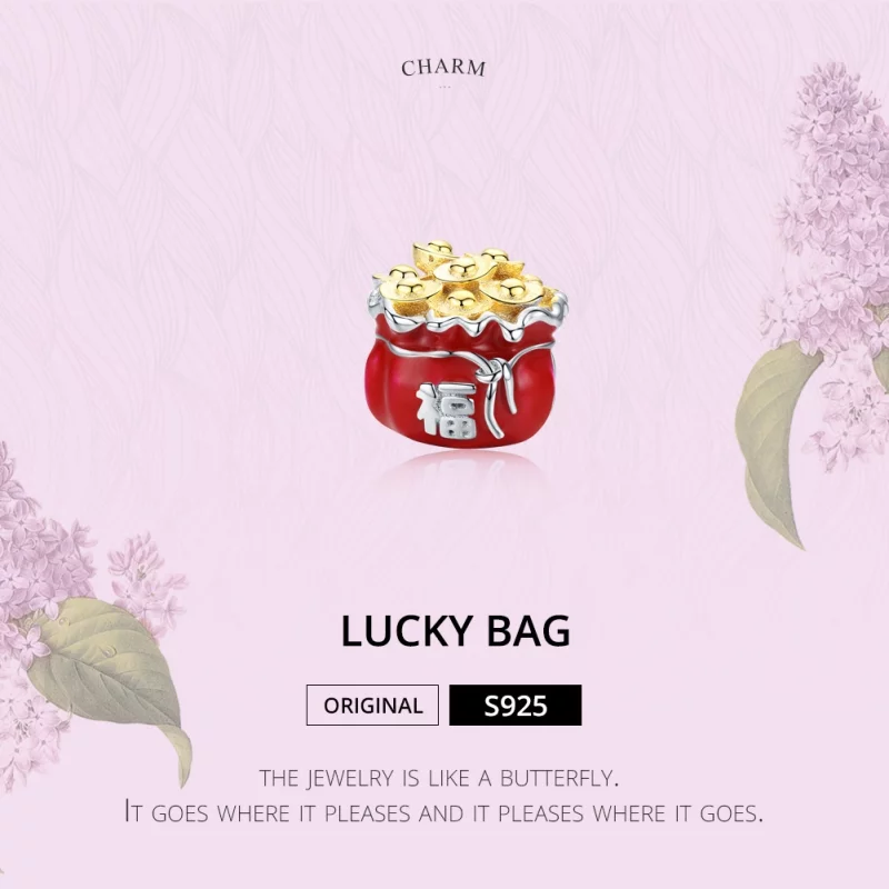 (image pour) Charm Style PANDORA Sac porte-bonheur chinois - BSC100 - Afficher 6