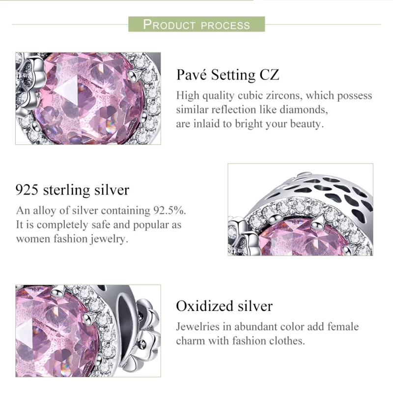 (image pour) Charm Style PANDORA Saveur Rose - SCC904 - Afficher 7