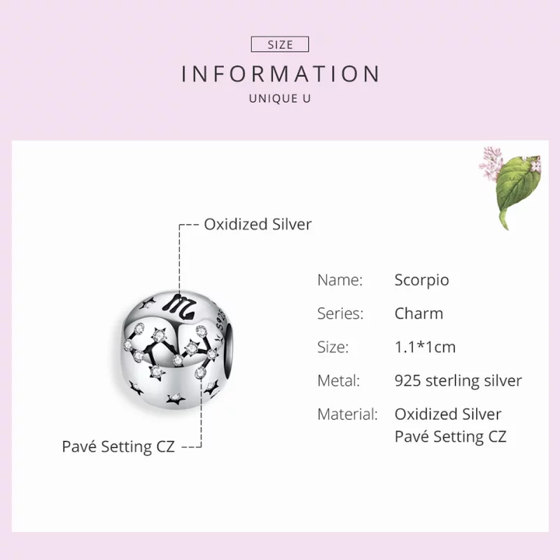 (image pour) Charm Style PANDORA Scorpion - SCC1218-8 - Afficher 5