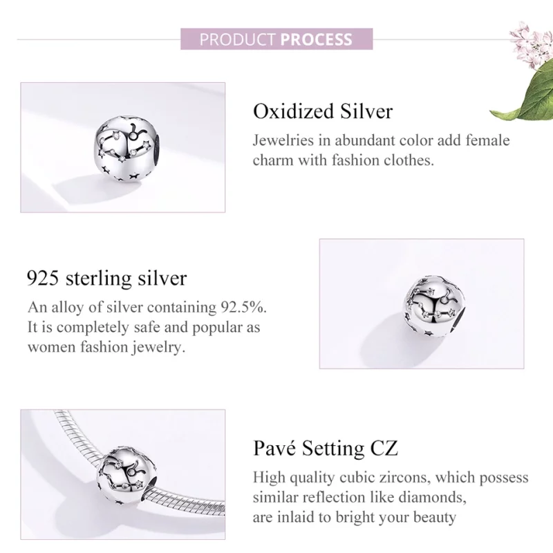 (image pour) Charm Style PANDORA Taureau - SCC1218-2 - Afficher 6