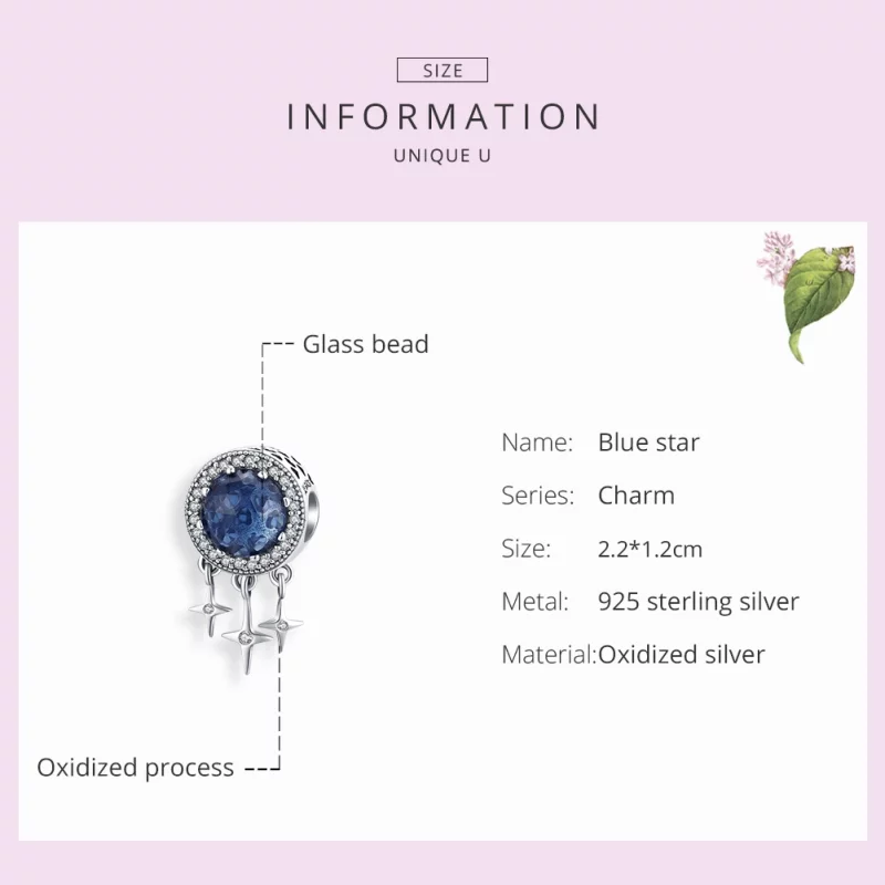 (image pour) Charm Style PANDORA Étoile bleue - SCC1432 - Afficher 7