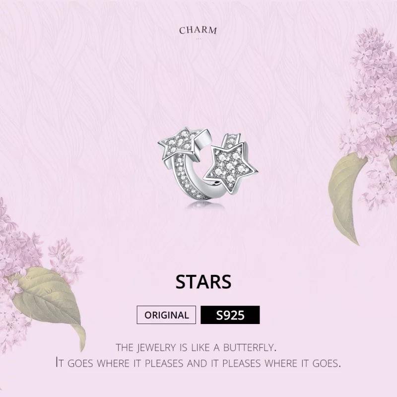 (image pour) Charm Style PANDORA Étoiles datées les unes avec les autres - SCC1244 - Afficher 4