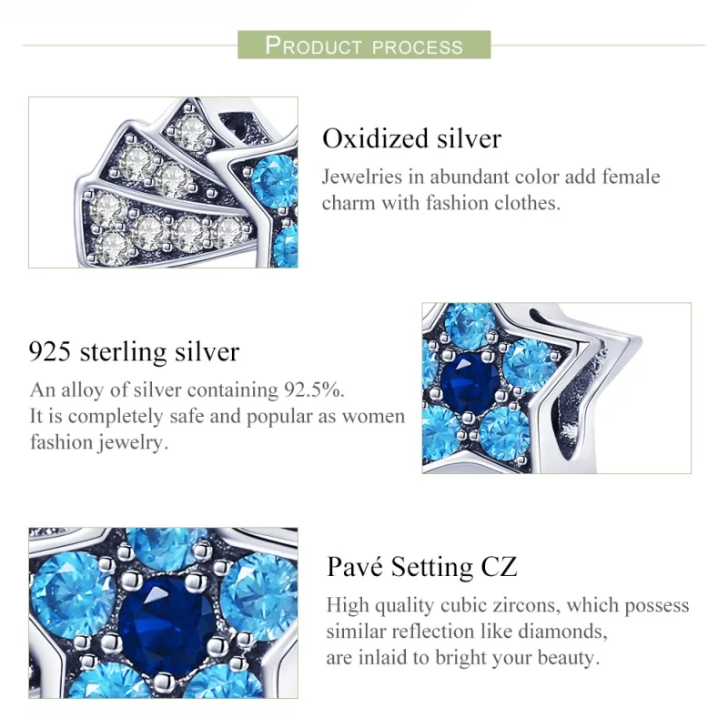 (image pour) Charm Style PANDORA Étoiles de bijoux en saphir - SCC912 - Afficher 7