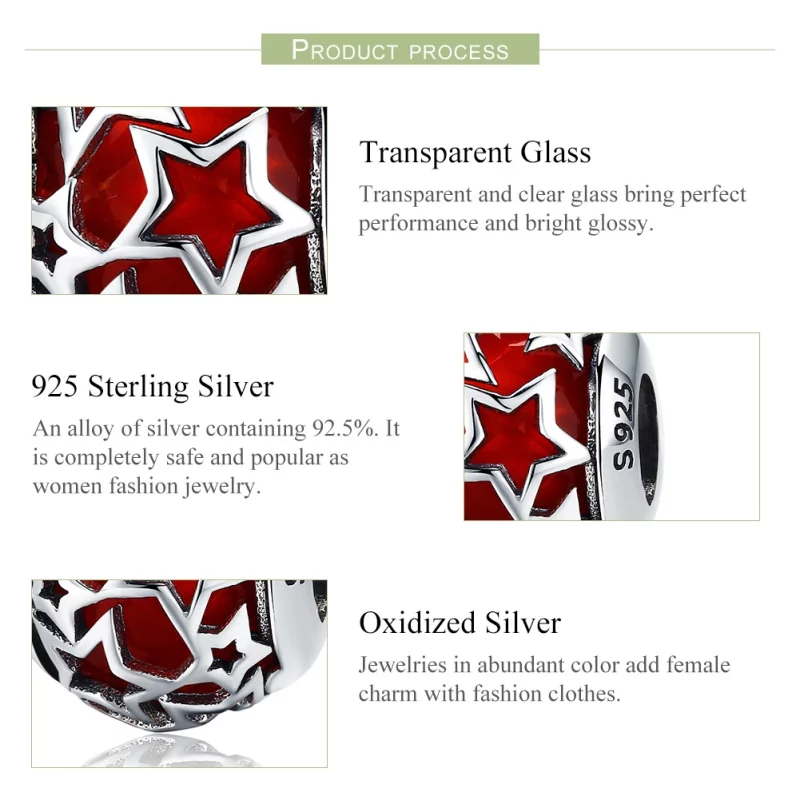 (image pour) Charm Style PANDORA Étoiles romantiques - SCC509 - Afficher 6