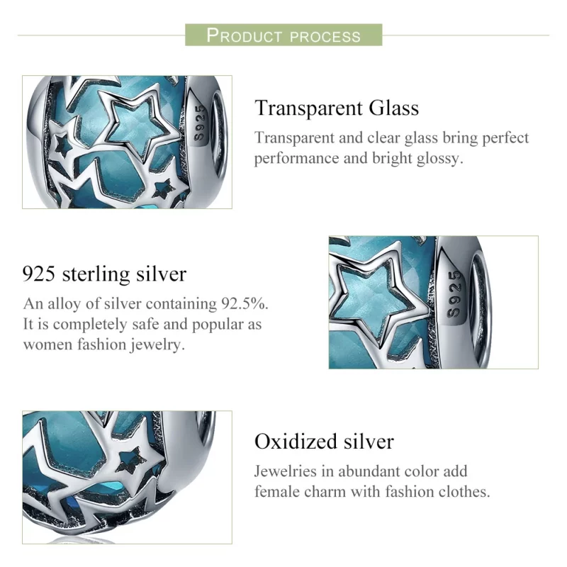 (image pour) Charm Style PANDORA Étoiles - SCC411 - Afficher 6