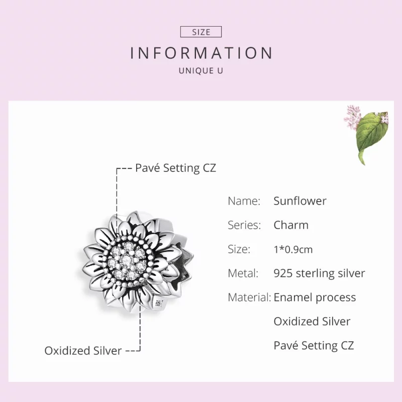 (image pour) Charm Style PANDORA Tournesol - SCC1507 - Afficher 7