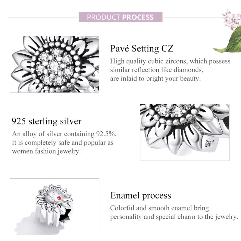 (image pour) Charm Style PANDORA Tournesol - SCC1507 - Afficher 8