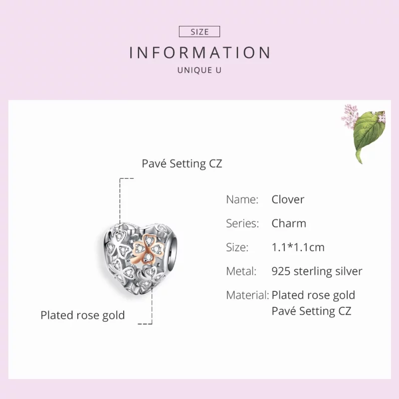 (image pour) Charm Style PANDORA Trèfle à quatre feuilles - SCC1248 - Afficher 2