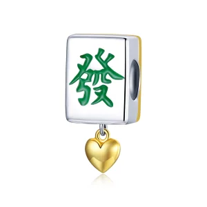 (image pour) Charm Style PANDORA Tuiles mahjong Bicolore - SCC1751