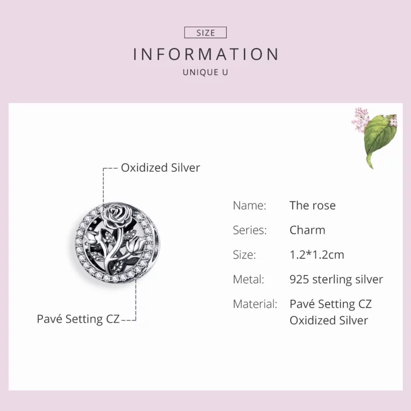 (image pour) Charm Style PANDORA Une rose - SCC1189 - Afficher 3