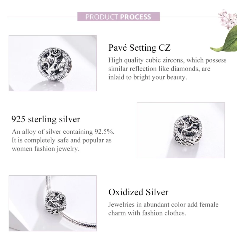 (image pour) Charm Style PANDORA Une rose - SCC1189 - Afficher 4