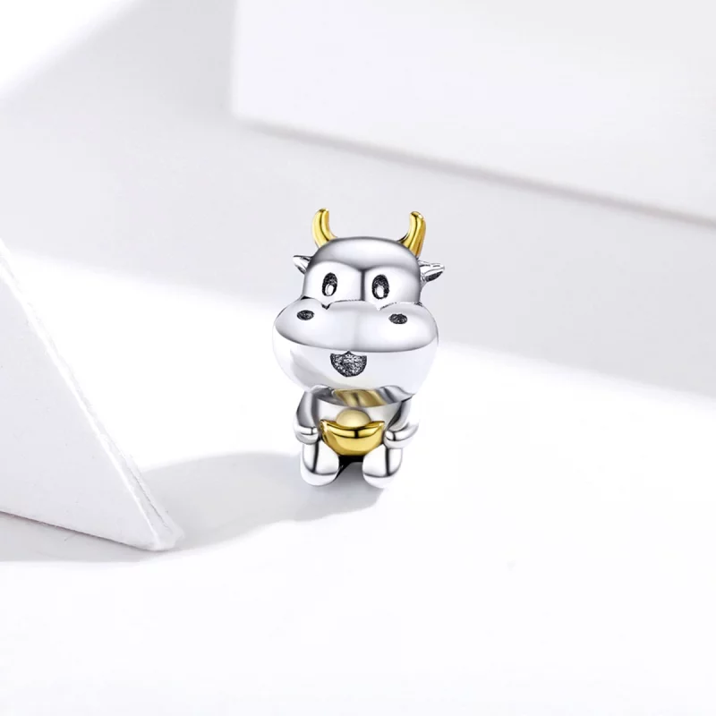 (image pour) Charm Style PANDORA Vache chanceuse Bicolore - SCC1709 - Afficher 2