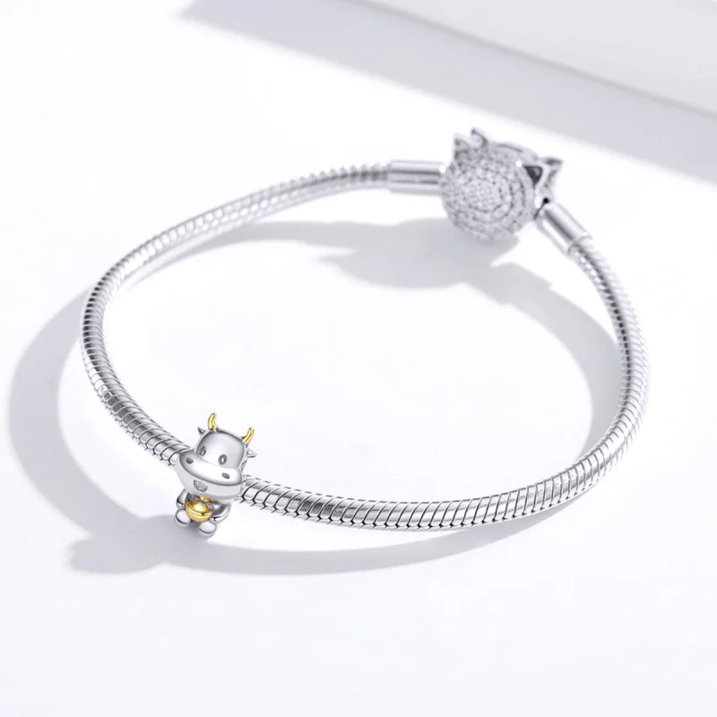 (image pour) Charm Style PANDORA Vache chanceuse Bicolore - SCC1709 - Afficher 3
