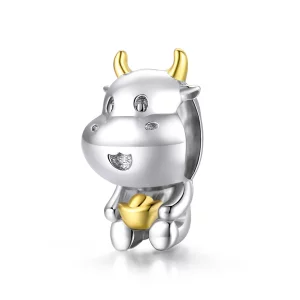 Charm Style PANDORA Vache chanceuse Bicolore - SCC1709 (image pour) Charm Style PANDORA Vache chanceuse Bicolore - SCC1709