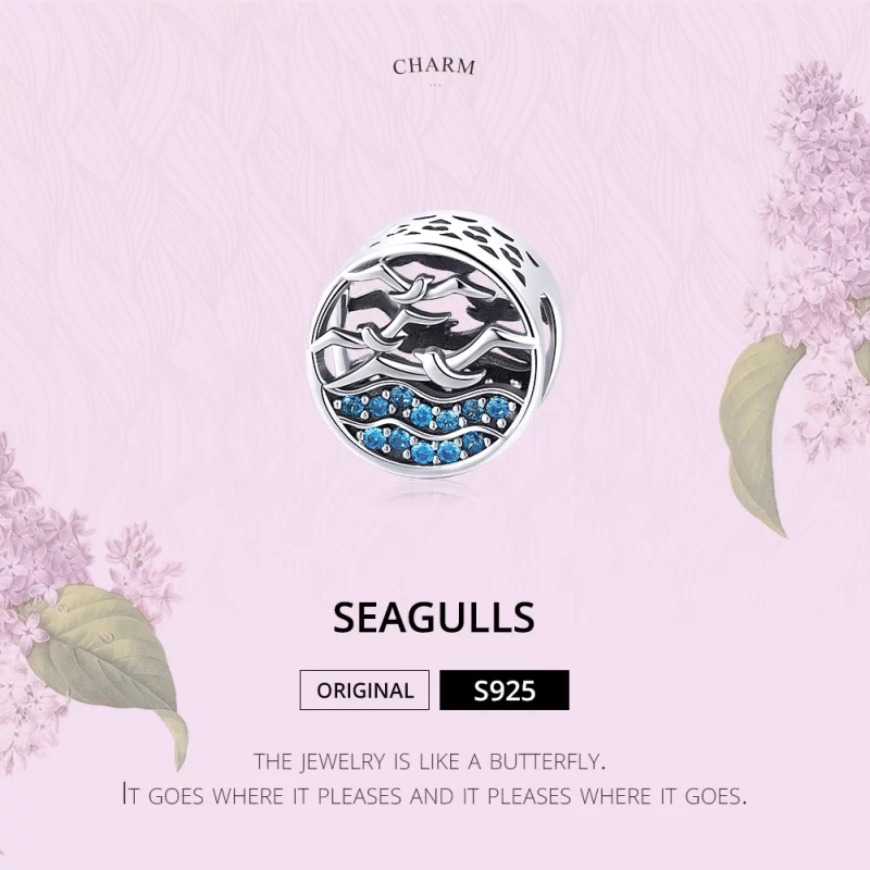 (image pour) Charm Style PANDORA Vague & Mouettes - SCC1454 - Afficher 6
