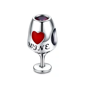 Charm Style PANDORA Verre à vin rouge - SCC788 (image pour) Charm Style PANDORA Verre à vin rouge - SCC788