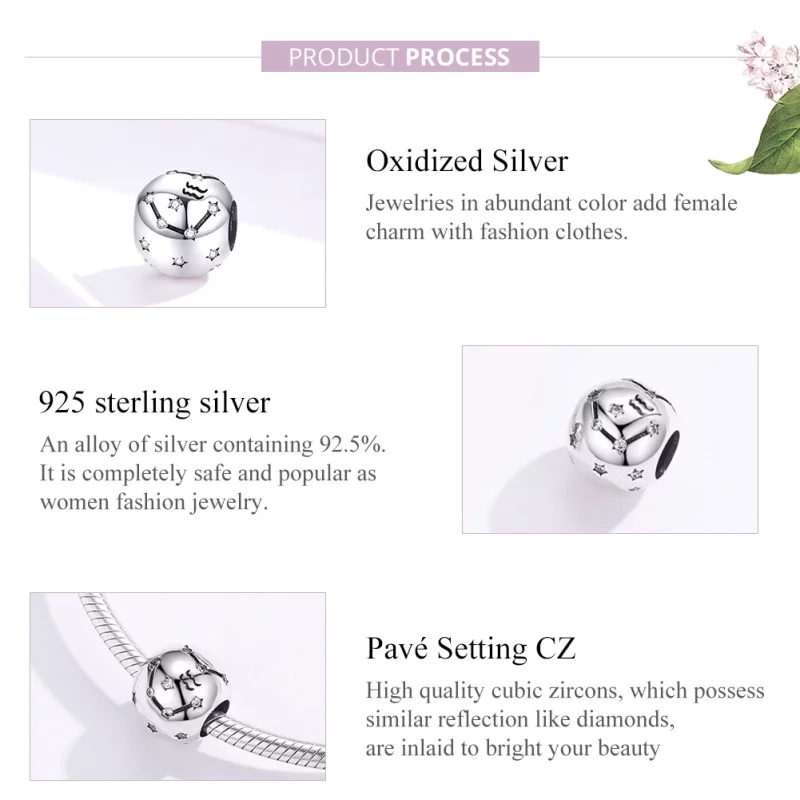 (image pour) Charm Style PANDORA Verseau - SCC1218-11 - Afficher 2