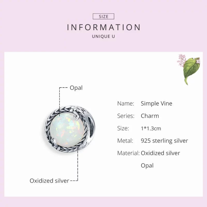 (image pour) Charm Style PANDORA Vigne simple - SCC1576 - Afficher 7