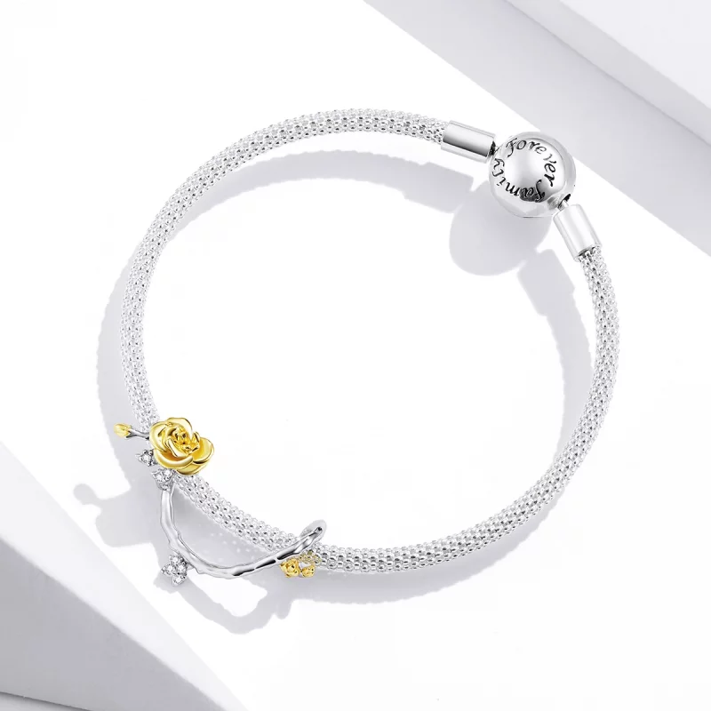 (image pour) Charm Style PANDORA Vignes roses Bicolore - BSC322 - Afficher 3