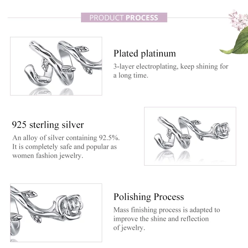 (image pour) Charm Style PANDORA vignes roses - BSC310 - Afficher 8