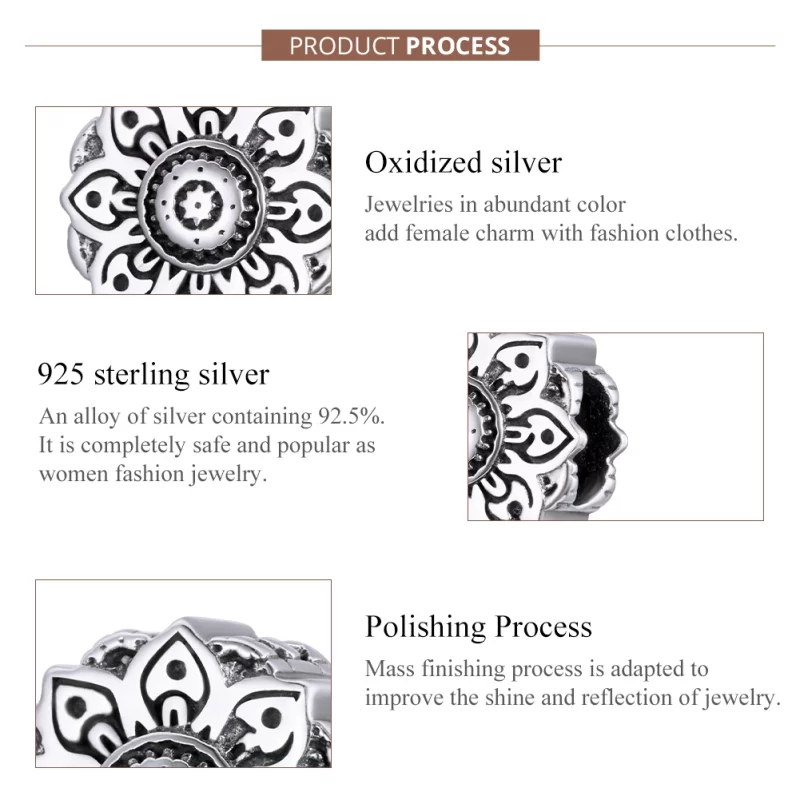 (image pour) Charm Style PANDORA Vintage Lotus - SCC1823 - Afficher 7