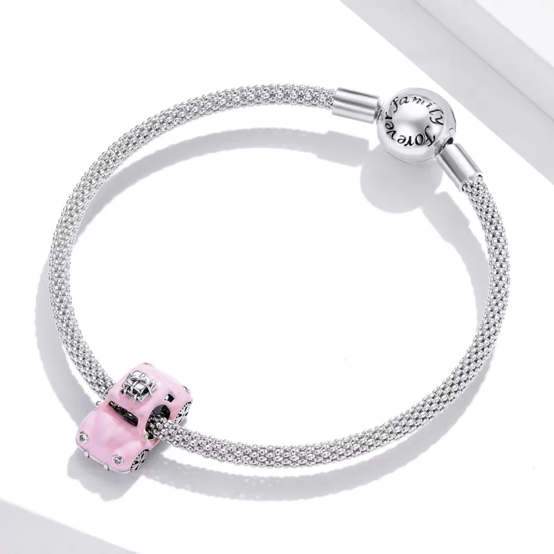 (image pour) Charm Style PANDORA Voiture rose - SCC1738 - Afficher 3