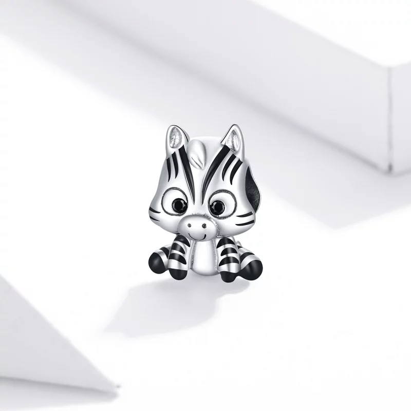 (image pour) Charm Style PANDORA Zèbre de dessin animé - BSC387 - Afficher 2