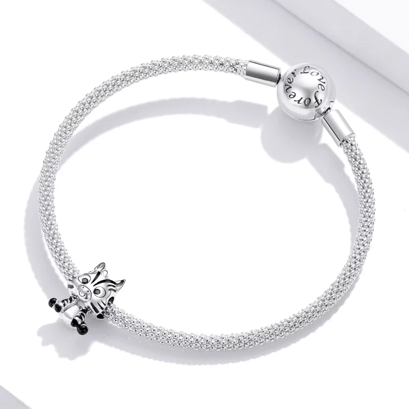 (image pour) Charm Style PANDORA Zèbre de dessin animé - BSC387 - Afficher 3