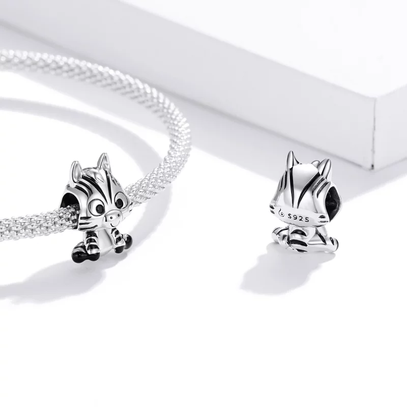 (image pour) Charm Style PANDORA Zèbre de dessin animé - BSC387 - Afficher 4