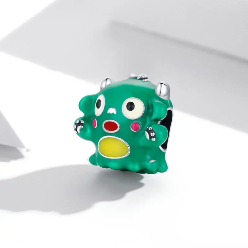 (image pour) Charmant charm en style Pandora avec un adorable monstre - SCC2054 - Afficher 2